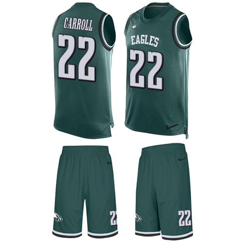 Men's Limited Nolan Carroll Nike Jersey Midnight Green - #22 Tank Top Suit NFL Philadelphia Eagles